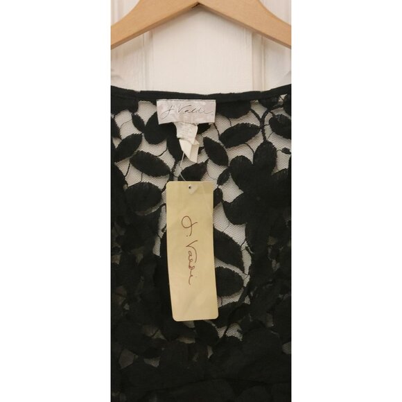 J. Valdi black lace swimsuit coverup eyelet New See through - Picture 3 of 16